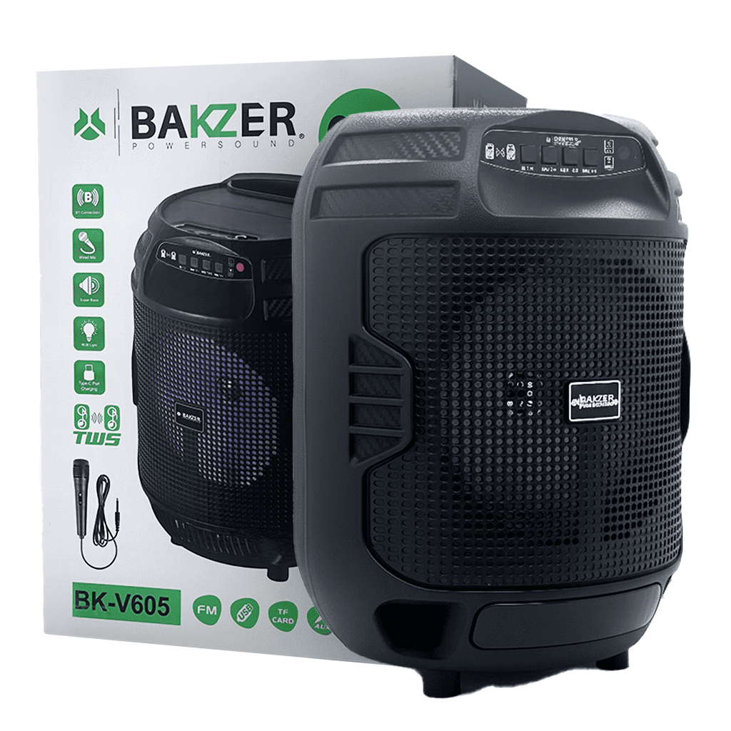 Corneta Bakzer BK-V605 | 500W | 6.5 Pulgadas | Bluetooth