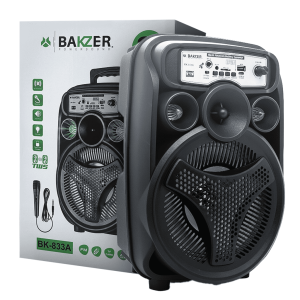 Corneta Inalámbrica Bakzer BK-833A | 8" | Sonido Reforzado | Bluetooth y Luces LED