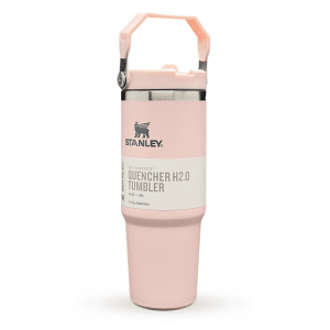 Vaso Termo tipo Stanley Quencher H2.0 40oz (1.18 L) | Acero Inoxidable con Aislamiento al Vacío | Pitillo Reutilizable | Color Rosa Pastel
