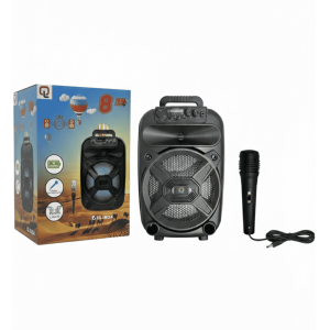Corneta Inalámbrica QL-1804 de 8" - Sistema de Sonido con Karaoke & Luces LED