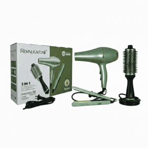 Combo de Belleza Remnligntoni 3 en 1 – Secador, Plancha y Cepillo Rizador Avocado 3D Shine Therapy