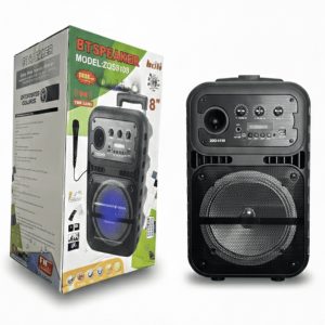 Corneta Inalámbrica BT Speaker ZQS8109 de 8" - Sonido Potente con Micrófono y LED RGB