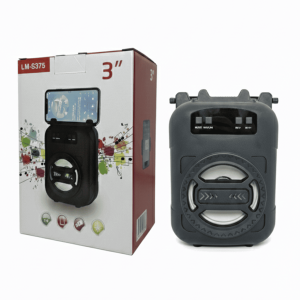 Corneta Inalámbrica Speaker LM-S375 de 3" - Mini Altavoz con Soporte para Smartphone