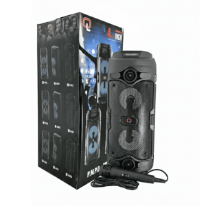 Corneta Inalámbrica QL-4402 de 4 x 2´´ - Torre de Sonido con Karaoke & LED