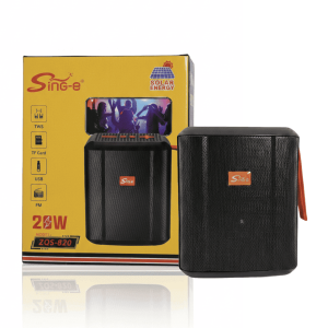 Corneta Inalámbrica SING-E ZQS-820 de 8" - 20W con Carga Solar & Super Bass