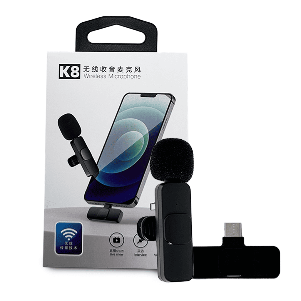 Micrófono Wireless K8 Dual (Tipo C + Lightning)
