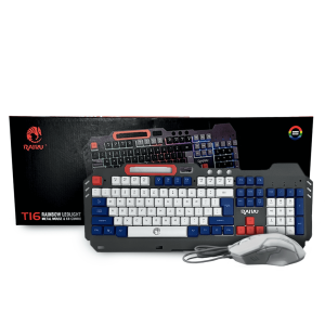 Set de Teclado y Mouse Alámbrico Raiku T16 | Diseño lumínico
