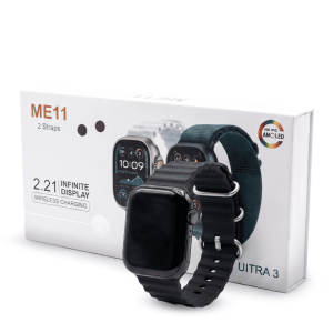 Smartwatch ME11 Ultra 3 | Pantalla Infinita de 2.21" | HD IPG AMOLED | Incluye 2 Correas Intercambiables y Carga Inalámbrica
