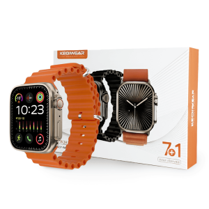 Set Smartwatch Keqiwear 7+1 KW 28 Ultra 3 | Smartwatch 49mm + 7 Correas Intercambiables