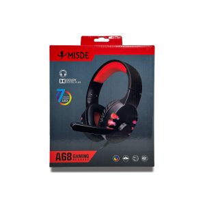 Audífonos Gaming Misde A68 | Sonido Surround Dolby Digital Plus | Iluminación LED RGB | Micrófono Integrado