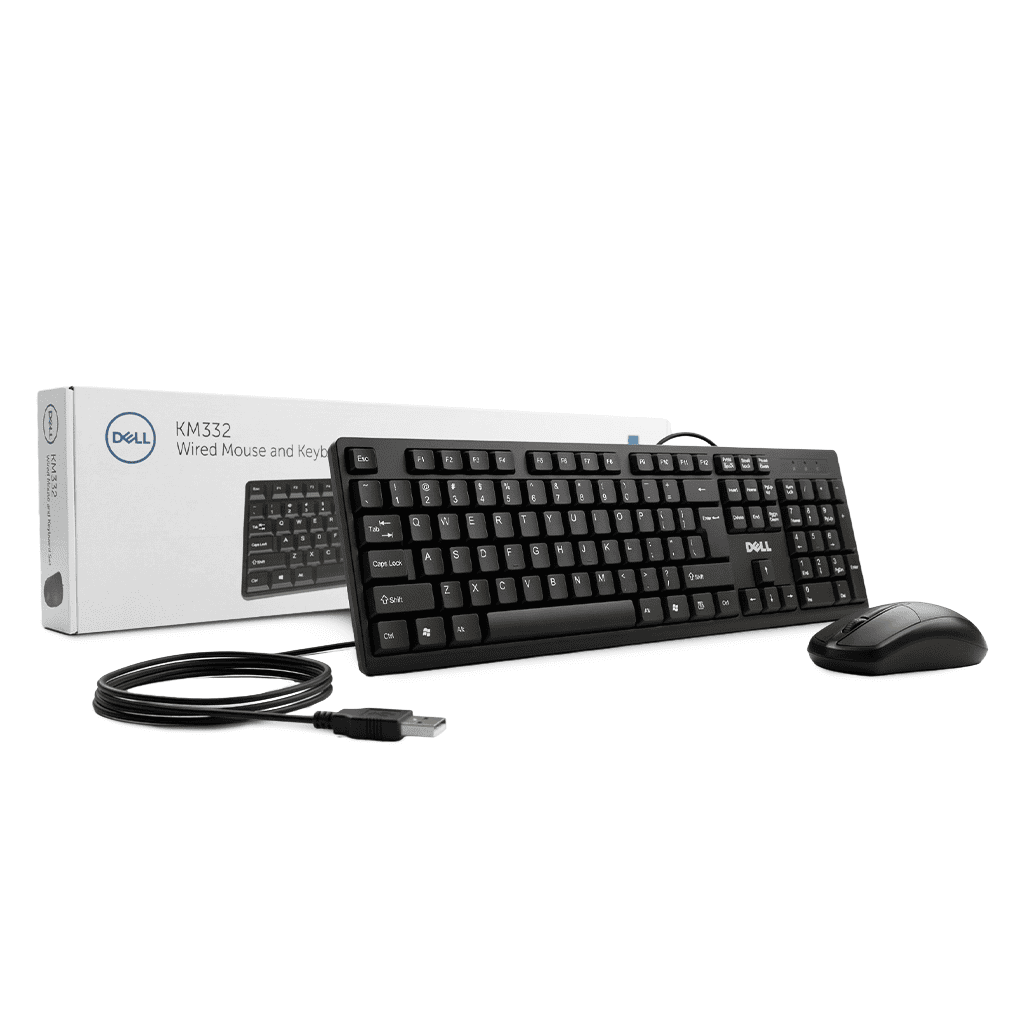 Set de Teclado y Mouse Alámbrico Dell KM332
