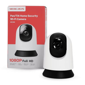 Cámara de Seguridad Wi-Fi Mercusys MC200 | Resolución Full HD 1080p | Movimiento Pan/Tilt (Horizontal y Vertical)