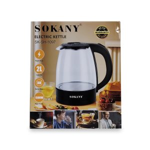 Hervidor Eléctrico de Vidrio Sokany SK-SH-1097 | Capacidad de 2 Litros | 1500W