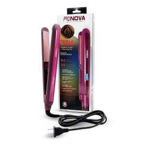Plancha Profesional Pro Nova PRO-7740 | Triple Infusión: Keratina, Argán y Macadamia | Tecnología Shine Therapy