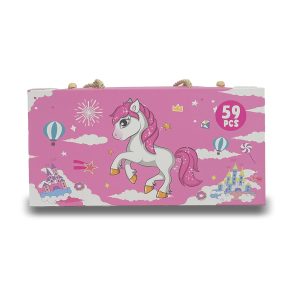 Set de Arte Infantil Profesional | 59 Piezas | Estuche de Madera KBX-59