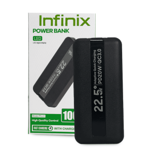 Power Bank Infinix PK-01 10,000 mAh - Carga Rápida 22.5W, PD 20W + QC 3.0 con Pantalla Digital LED