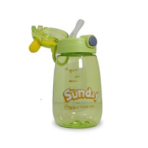 Botella de Agua Sport Minimalista | 650 ml | Diseño Esmerilado con Correa de Transporte