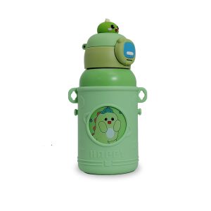 Termo Térmico Infantil "Happy Dino" | 500 ml | Acero Inoxidable con Funda Protectora de Silicona