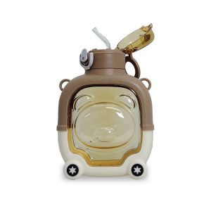 Termo Infantil "Bear Style" | 1000 ml | Diseño de Osito con Ruedas y Pitillo | Tapa con Bloqueo de Seguridad