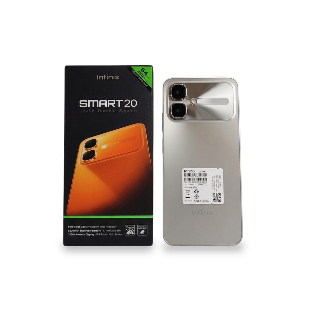 Celular Infinix Smart 20 | 64GB Almacenamiento + 4GB RAM | Pantalla 120Hz + Mega Batería 6200mAh