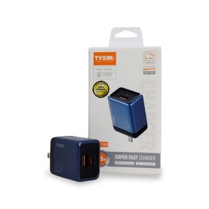 Cargador de Pared Toxiik 45W GaN Dual Port - Modelo TOK12Q, USB-C + USB-A