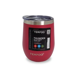 Termo Tempo Thunder Splash Unicolor | 12oz (354ml) | Botella de Acero Inoxidable para Niños y Adultos | Tapa con Pitillo y Asa de Transporte