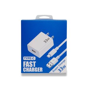 Cargador de Pared Tecno Serie Fast Charger Modelo V428 33W USB-A a Tipo C