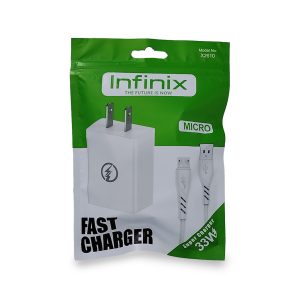 Cargador Infinix X2610 33W Super Charge | USB-A a Micro USB (Bolsita)