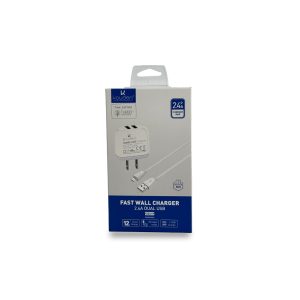 Cargador De Pared Kouders Kod-2219 Doble Usb 2.4a + Cable Micro Usb