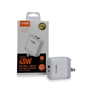 Cargador de Pared Toxiik 45W Dual Port - Modelo T2526C