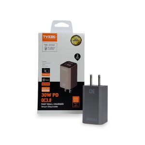 Cargador de Pared Toxiik 30W Dual Port - Modelo T2527C, USB-C PD + USB-A QC