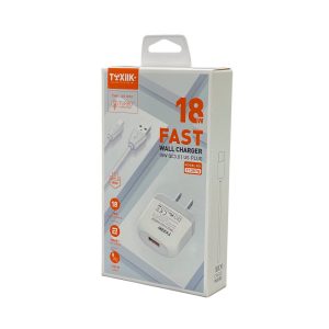 Cargador de Pared Toxiik TOK-T1307Q - Carga Rápida 18W USB-A a Micro USB