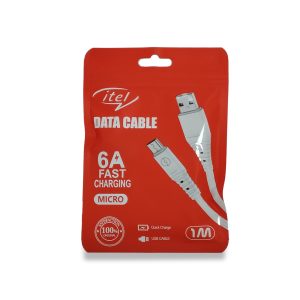 Cable de Datos Itel IT511 Micro-USB - 6A Fast Charging - 1 Metro