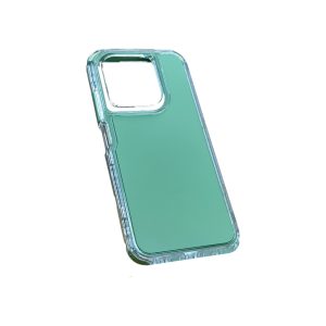 Forro Unicolor con Borde Transparente de Tres Capas para Tecno Spark Go 1