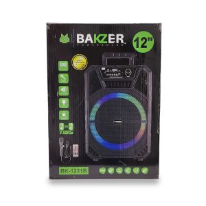 Corneta Inalámbrica Bakzer Power Sound BK-1231B | Altavoz de 12 Pulgadas