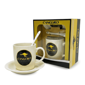 Juego de Taza Canguro de Cerámica Premium | 350 ml