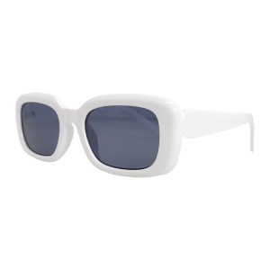 Lentes de Sol Toxiik ZN3783 | Diseño Rectangular Retro "Mod" | Montura en Blanca
