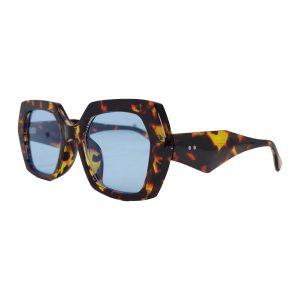 Lentes de Sol Toxiik ZN3873 para Dama | Diseño Hexagonal Oversize | Montura en Carey