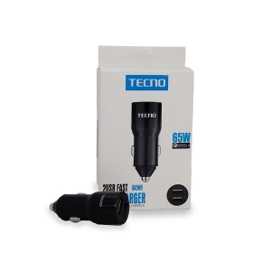 Cargador para Carro Tecno 65W High Speed | Doble Puerto USB (2 USB Fast)
