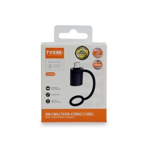 Adaptador OTG Toxiik USB-C Macho a USB-A Hembra 3.1 Gen 2 | Modelo TOK280