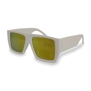 Lentes de Sol Tropic GRU-929VI | Diseño Cuadrado "Flat Top" | Montura Blanca Sólida