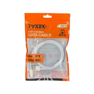 Cable de Carga y Datos Toxiik TK-72 | USB-A a USB Tipo-C