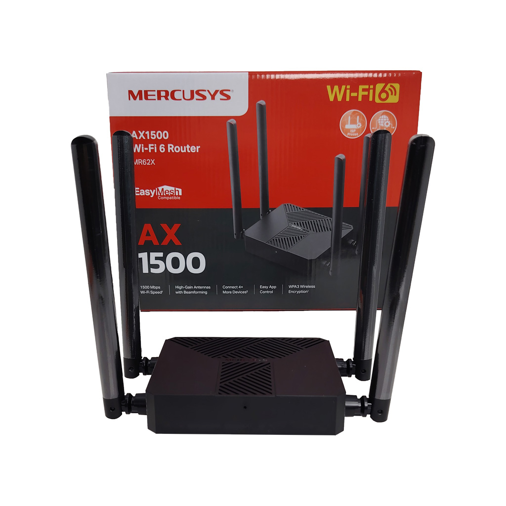 Router Inalámbrico Mercusys MR62X AX1500 | Enrutador Smart Wi-Fi 6 de Doble Banda