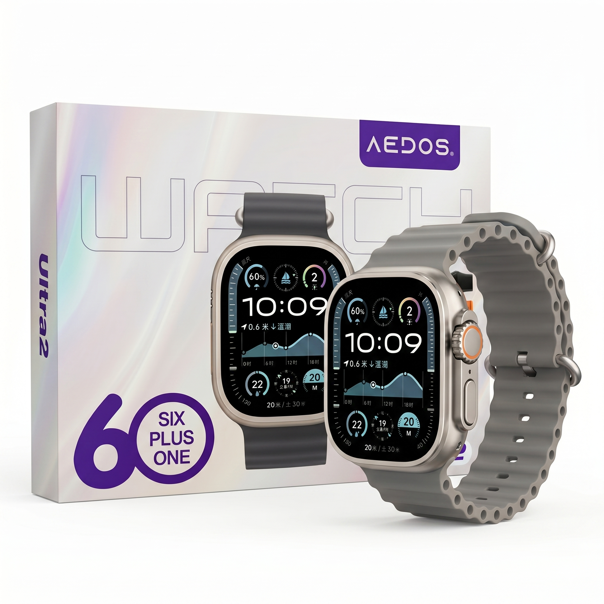 Smartwatch Aedos Ultra 2 AD0302 | Edición Especial 6 en 1 | Pantalla de Alta Resolución
