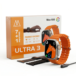 Smartwatch Maixinn Ultra 3 Max 600 | Pantalla AMOLED | Combo 7+1 Seven In One | Funciones Avanzadas de Salud y Deporte
