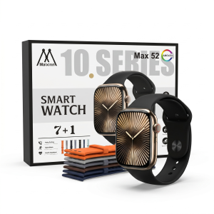 Smartwatch Maixinn 10 Series Max 52 | Pantalla AMOLED de Alta Definición | Combo 7+1 Seven In One | Monitoreo de Salud y Deporte