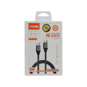 Cable de Carga y Datos Toxiik TOK441C-100W (Tipo-C a Tipo-C, PD 3.0,)