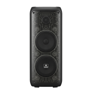Corneta Inalámbrica Bakzer | Bluetooth de Doble Bajo de 10 Pulgadas con Luces LED