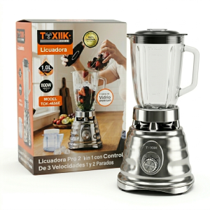 Kit Licuadora Toxiik Home Pro 2 en 1 | 800W con Jarra de Vidrio
