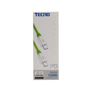 Cable de Datos Tecno Tipo-C a Tipo-C 6A Turbo Charge
